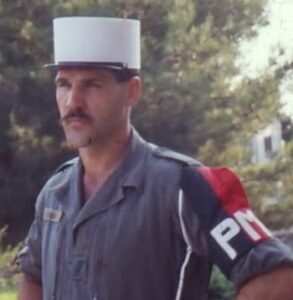A picture of me as a military police officer in the foreign legion.